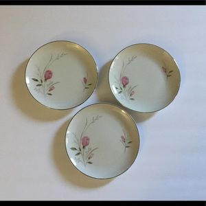 3pcs Bread/Butter Plate Sterling Rose